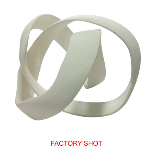 Prato Ivory Finish Knot Sculpture