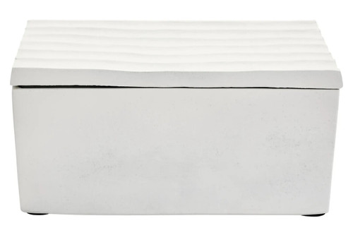 Mira Large Ivory Finish Rippled Box