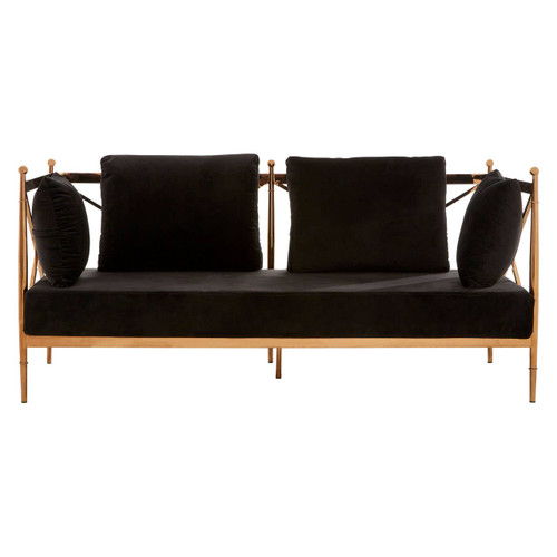 Novo 2 Seat Rose Gold Lattice Arms Sofa