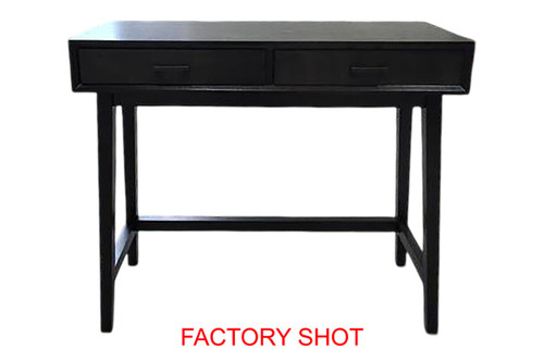 Heritage Two Drawer Walnut Finish Wood Console Table