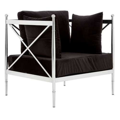 Novo Chair with Silver Lattice Arms