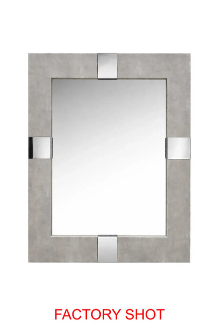 Cardona Grey Shagreen Effect Wall Mirror