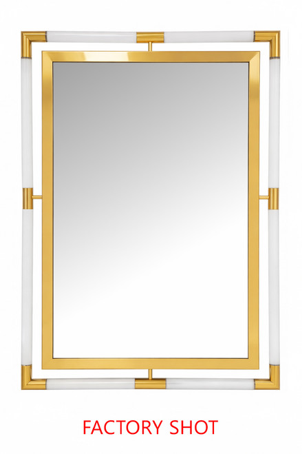 Cardona Wall Mirror with Clear and Matt Gold Frame