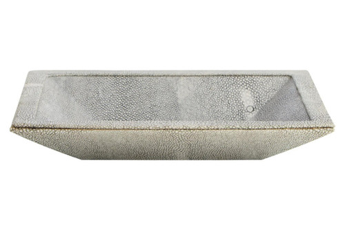 Cardona Grey Shagreen Effect Trinket Dish