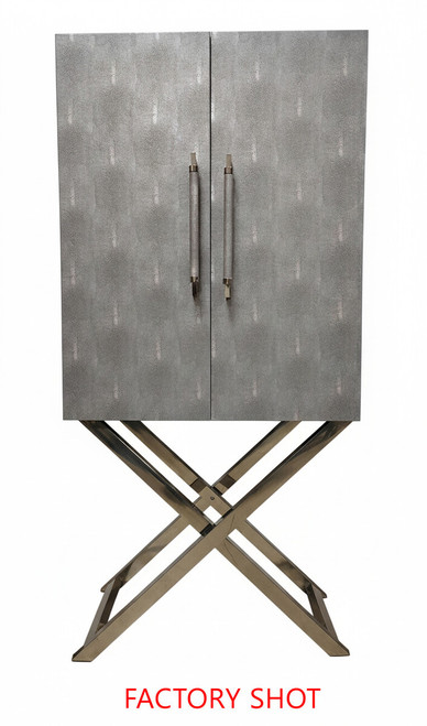 Cardona Two Door Shagreen Effect Cabinet