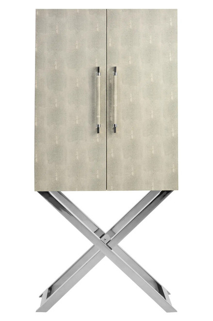Cardona Two Door Grey Shagreen Effect Cabinet