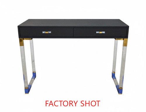 Cardona Black Shagreen Effect 2 Drawer Console Table