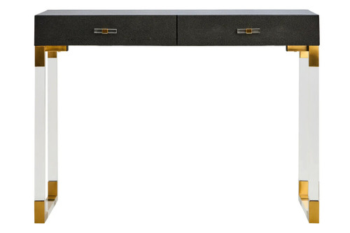 Cardona Black Shagreen Effect 2 Drawer Console Table