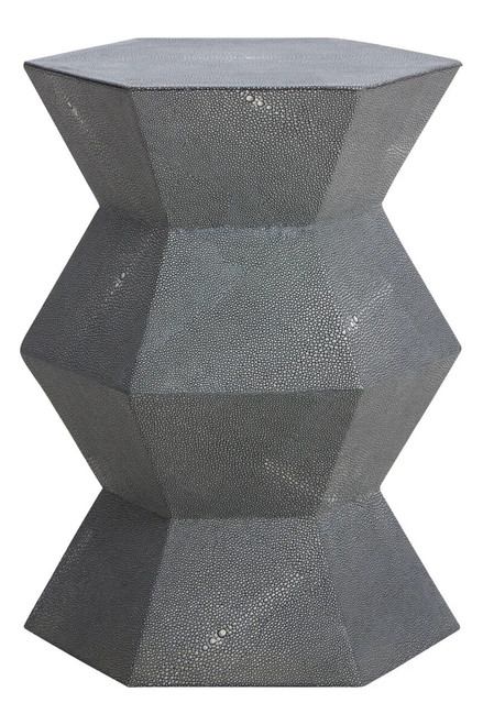 Cardona Blue Shagreen Effect Side Table