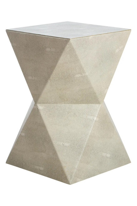Cardona Grey Shagreen Effect Side Table