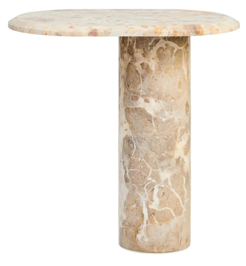 Santino Chocolate Marble Side Table