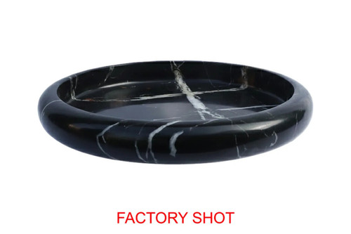 Zoro Black and White Marble Round Tray