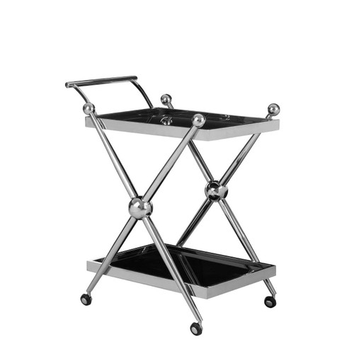 Novo 2 Tier Silver / Cross Design Trolley