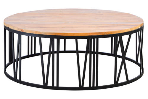 Greenwich Fir Wood Round Coffee Table Seconds