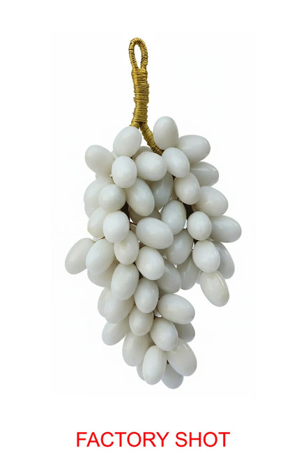Zoro Large White Marble Decorative 100 Grapes