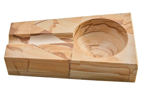 Tiago Teak Wood Effect Marble Cigar Ash Tray