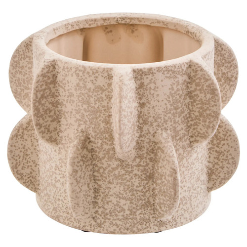 Sidra Small Cream Textured Planter