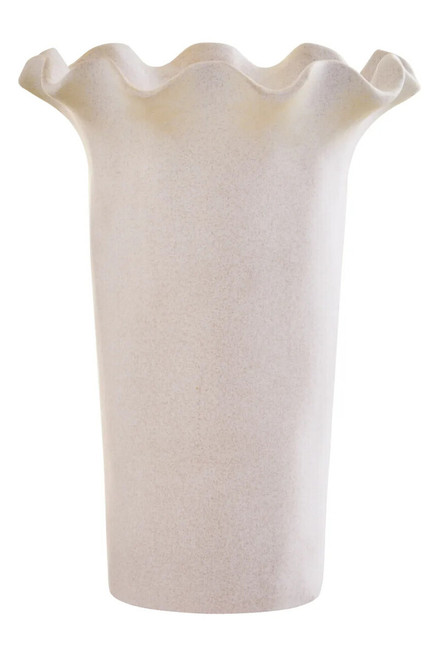 Sonata Large Cream Fluted Vase