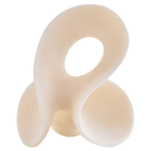 Broc Small White Marble Effect Abstract Loop Sculpture