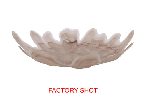 Galene Fluted Natural Glass Plate