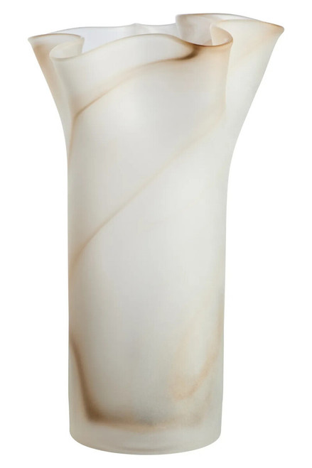 Galene Fluted Natural Glass Vase