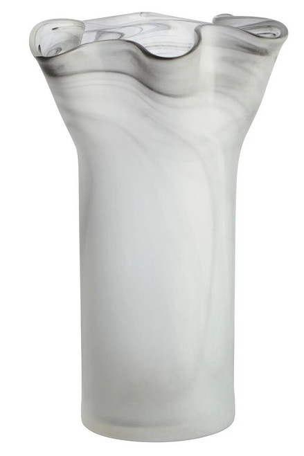 Galene Fluted Grey Glass Vase