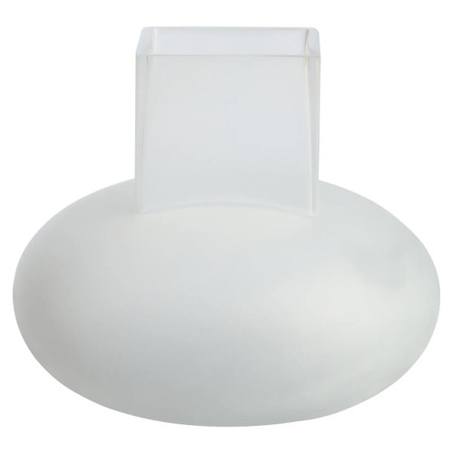 Gabi Small Opaque White Glass Vase
