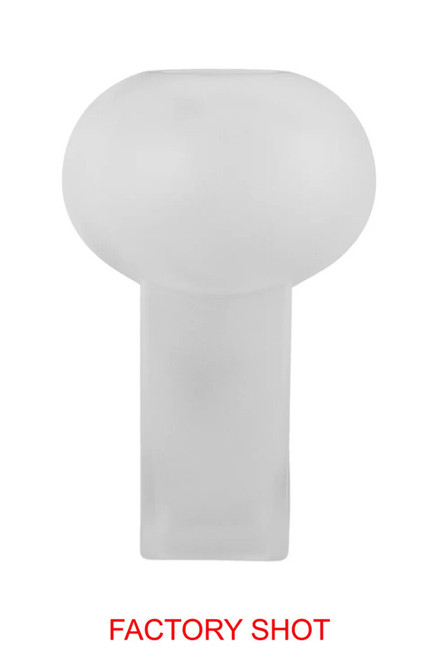 Gabi Large Opaque White Glass Vase
