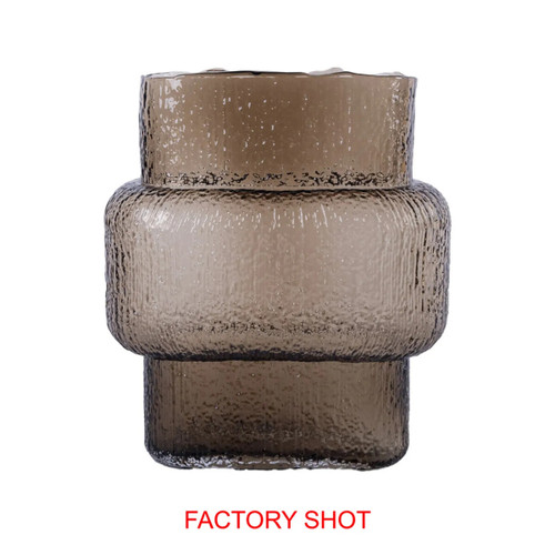 Galea Large Textured Brown Glass Vase