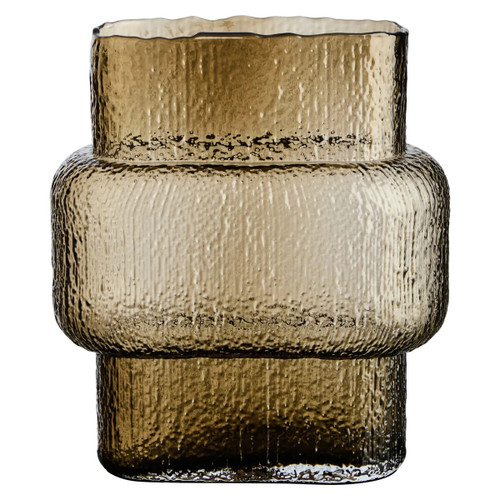 Galea Large Textured Brown Glass Vase