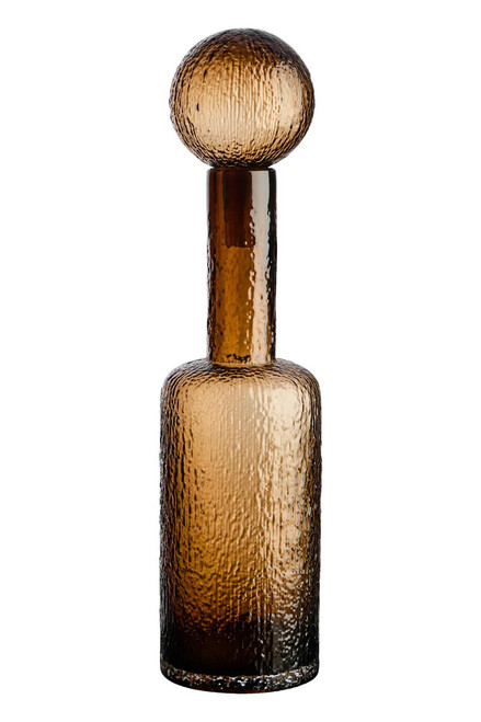 Galea Large Textured Brown Glass Bottle