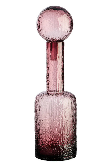 Galea Small Textured Pink Glass Bottle