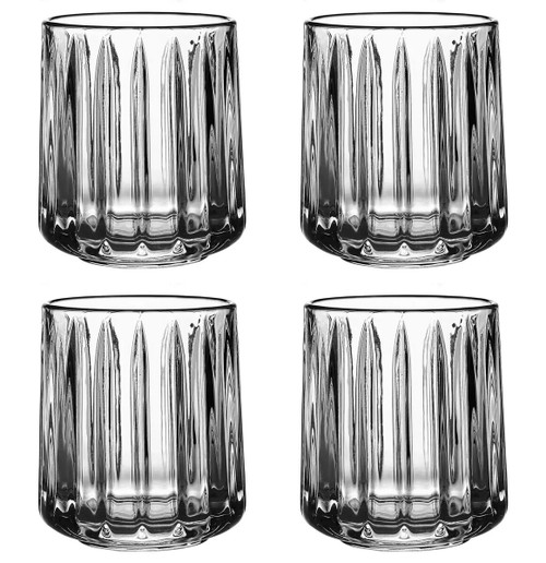 Beaufort Set of Four 300ml Ribbed Glass Tumblers