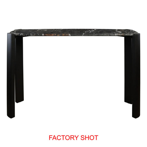 Palermo Black Marble Top and Acacia Wood Console Table