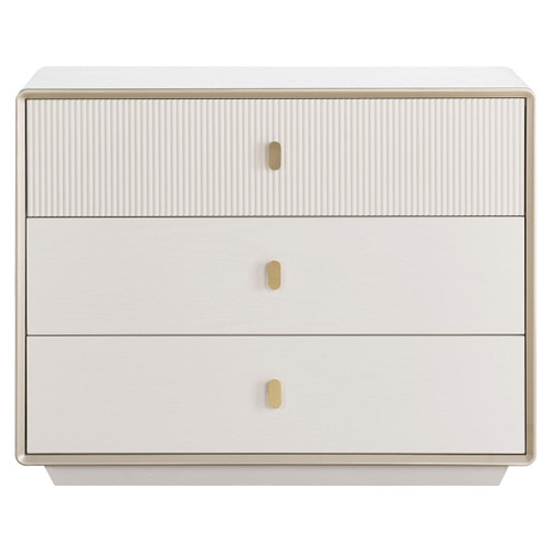 Dorsino Ivory Wood Veneer Three Drawer Chest