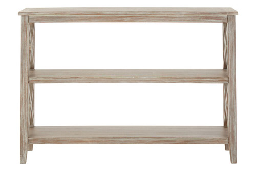 Heritage Natural Wash Two Tier Wooden Bookshelf