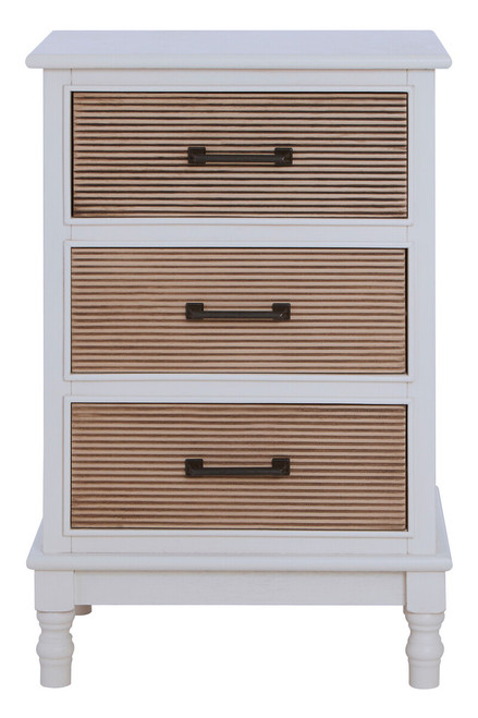 Heritage White Wooden Chest of 3 Drawer