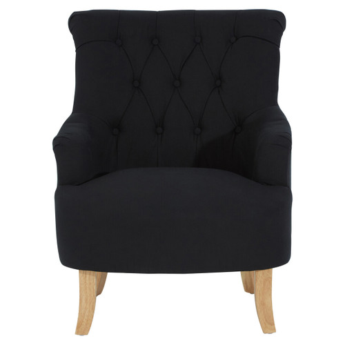 Hampstead Black Cotton Armchair