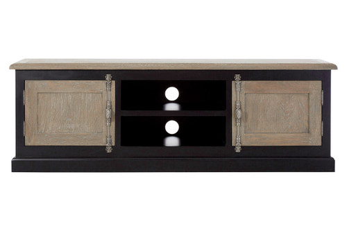 Kensington Townhouse Grey Wash and Antique Black Media Unit