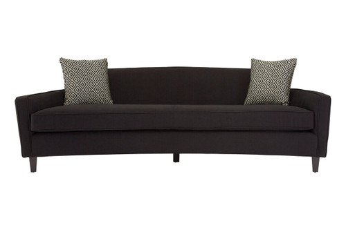 Rania 3 Seat Black Dimity Fabric Sofa