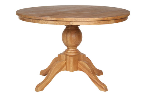 Lyon Natural Oak Wood Round Dining Table