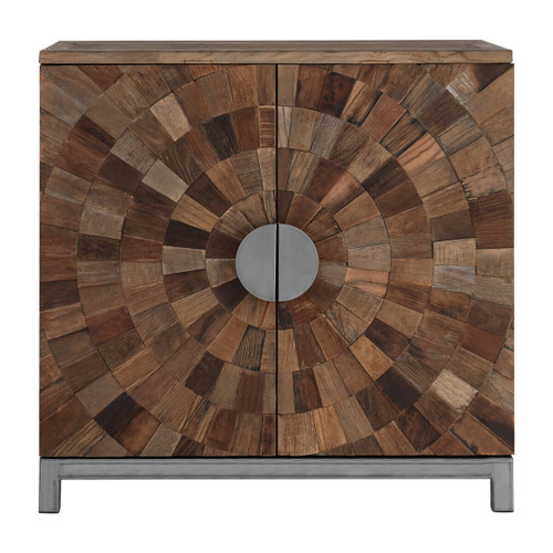 Midas Large Recycled Elm Wood 2 Door Cabinet