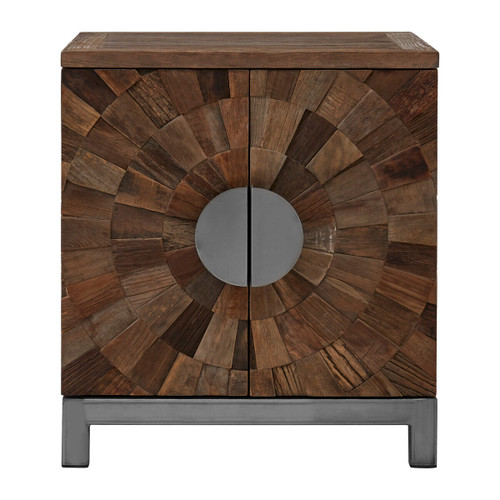 Midas Small Recycled Elm Wood 2 Door Cabinet