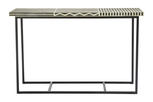 Boho Mango Wood with Bone Inlay Console Table