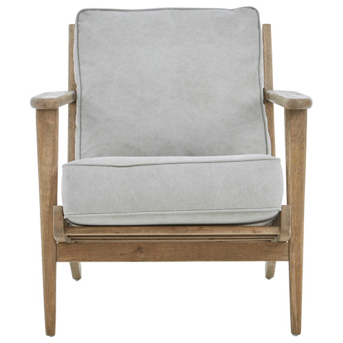 Harry Grey Linen Oak Frame Armchair