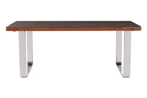 Kerala Recycled Natural Wood Dining Table with Curved Legs