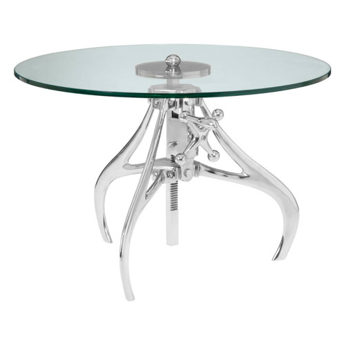 Maxi Crank Mechanism Metal/Glass Table