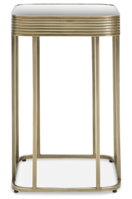 Ella Gold Side Table with Mirror Top