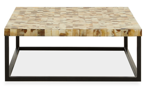 Obra Cream Mother of Pearl Square Coffee Table