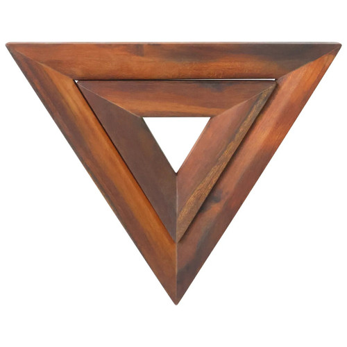 Pazel Acacia Wood 2 Piece Triangle Trivet Set